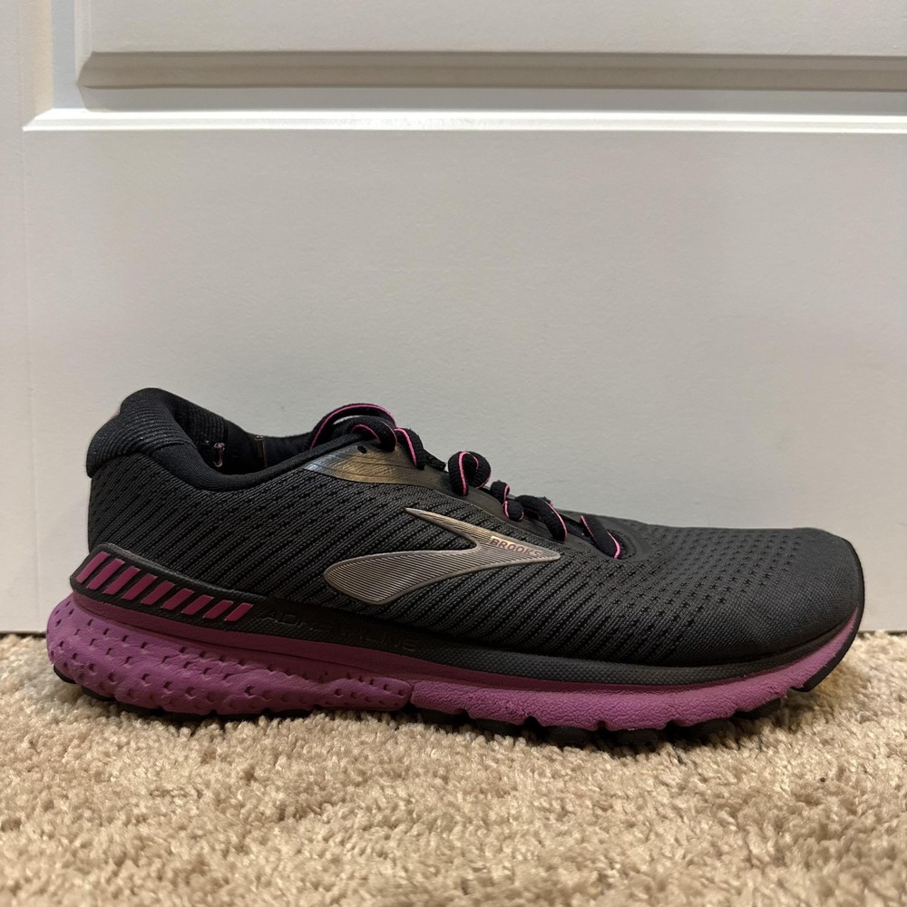 Brooks Adrenaline GTS 20 Shoes Womens Size 9 Black Pink Running Sneakers